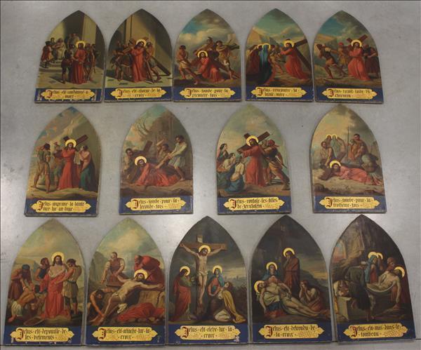 14 Gothic - style Stations Of The Cross