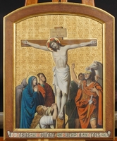 Stations Of The Cross  style Gothic - style en Painted on linen, France 19th century