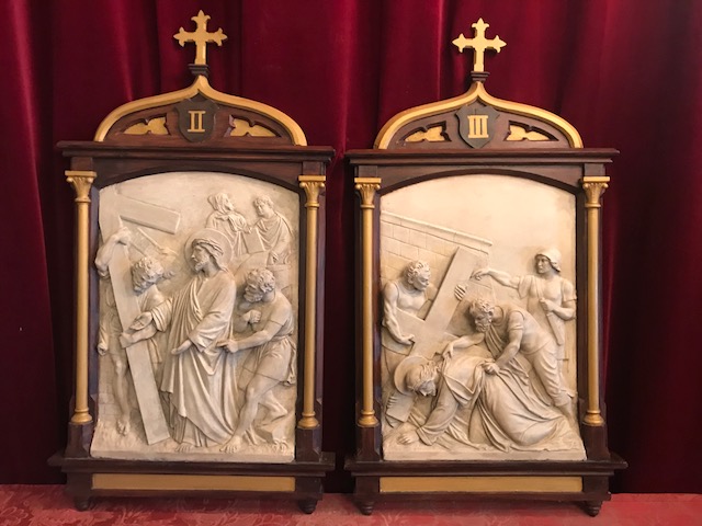 14 Gothic - style Stations Of The Cross Complete Set