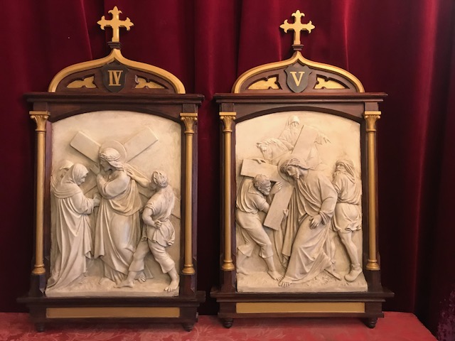14 Gothic - style Stations Of The Cross Complete Set