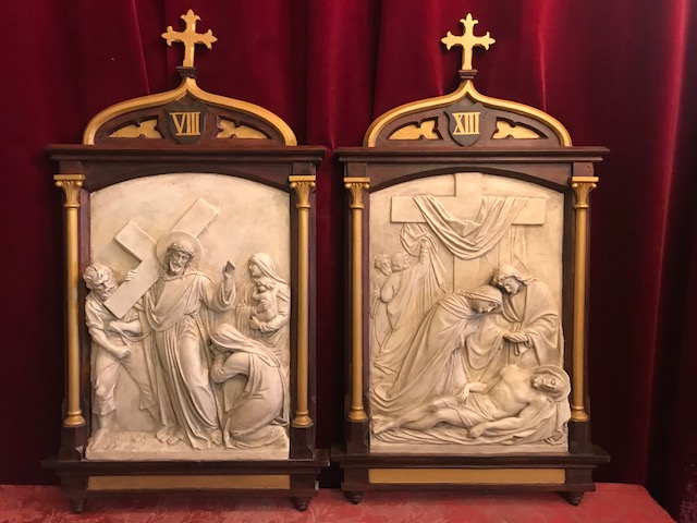14 Gothic - style Stations Of The Cross Complete Set