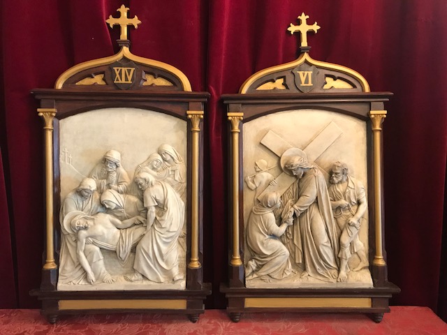 14 Gothic - style Stations Of The Cross Complete Set