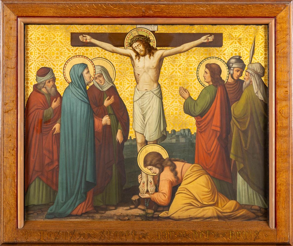 14 Gothic - Style Stations Of The Cross. These Stations Did Survive The Bombing Of The Church