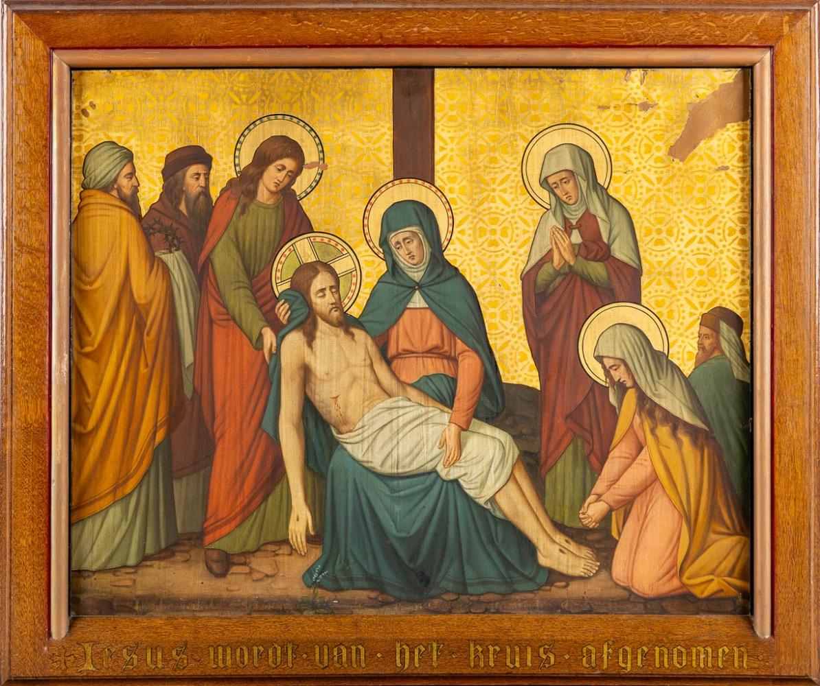 14 Gothic - Style Stations Of The Cross. These Stations Did Survive The Bombing Of The Church