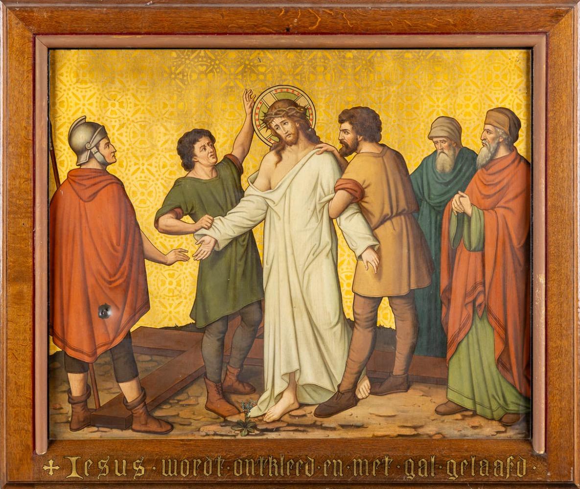 14 Gothic - Style Stations Of The Cross. These Stations Did Survive The Bombing Of The Church