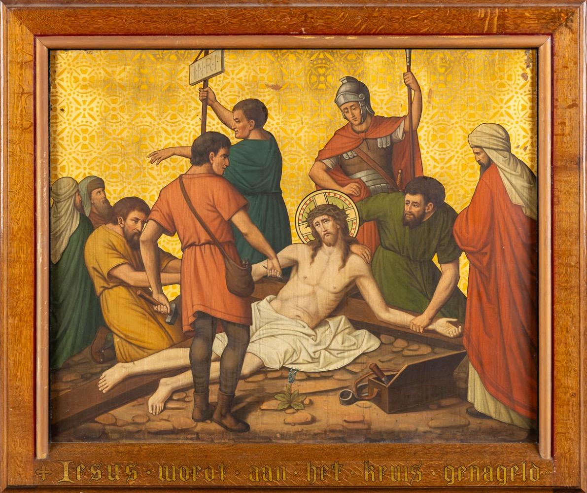 14 Gothic - Style Stations Of The Cross. These Stations Did Survive The Bombing Of The Church