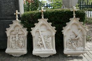 Stations Of The Cross en plaster, France 19th century