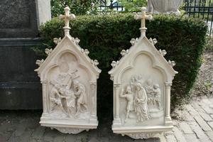 Stations Of The Cross en plaster, France 19th century