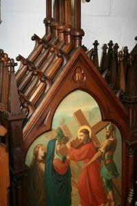 Stations Of The Cross en WOOD PAINTED ON ZINK, France 19th century