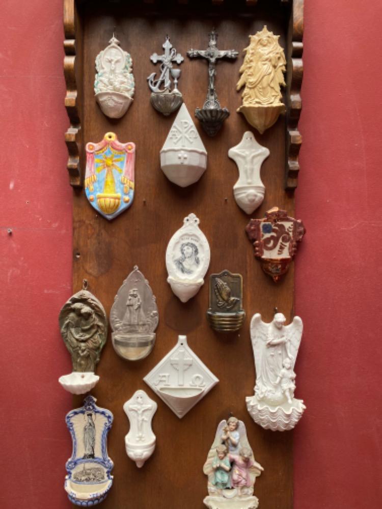 150   Collection Of Antique Holy Water Holders