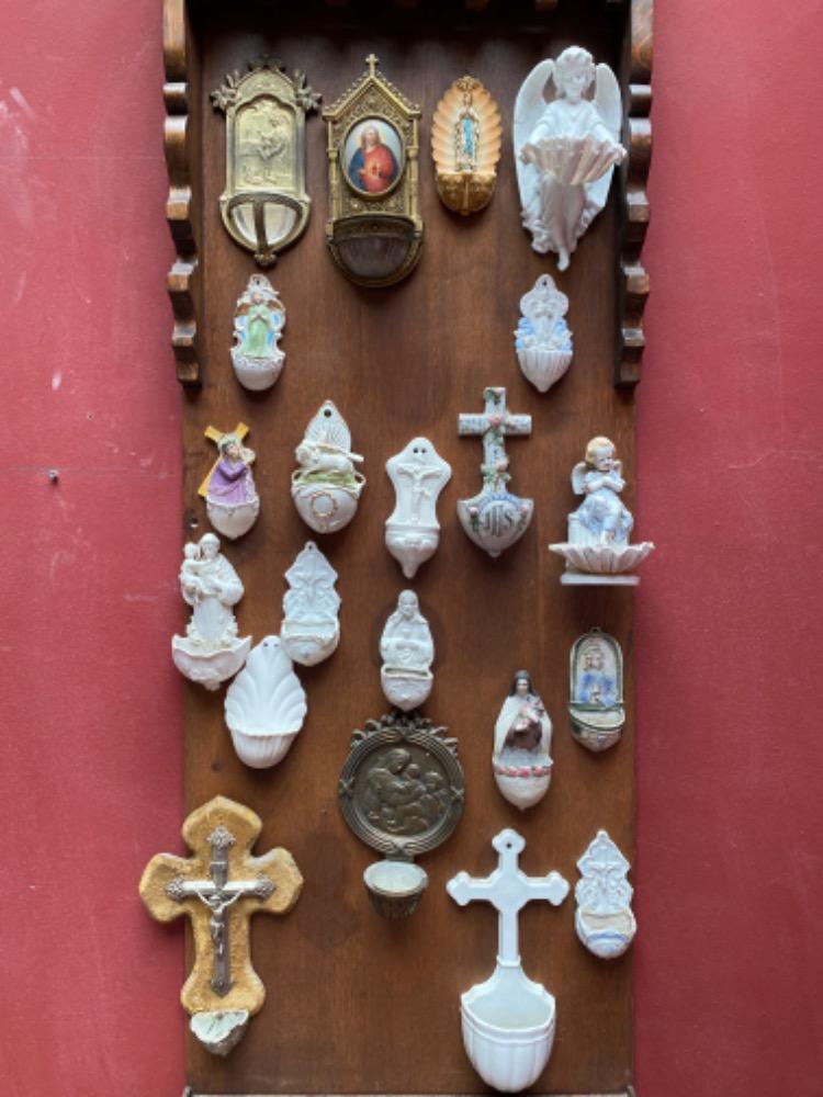 150   Collection Of Antique Holy Water Holders