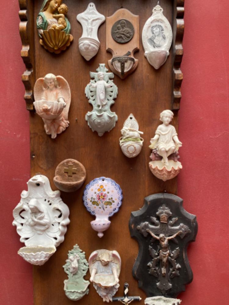 150  Collection Of Antique Holy Water Holders