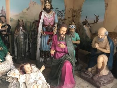 Life Size Nativity Set. Suitable For Outdoor. en Resin, 20th century
