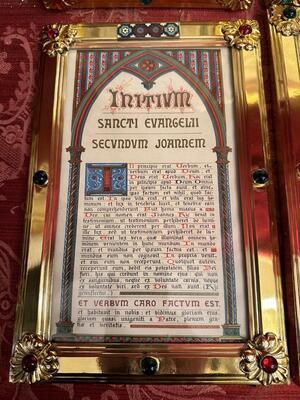 Matching Sets Canon Boards style Gothic - Style en Brass / Stones / Enamel / Glass, Paris - France 19 th century