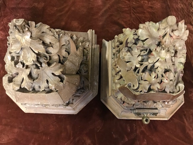 2 Gothic - style Pedestals