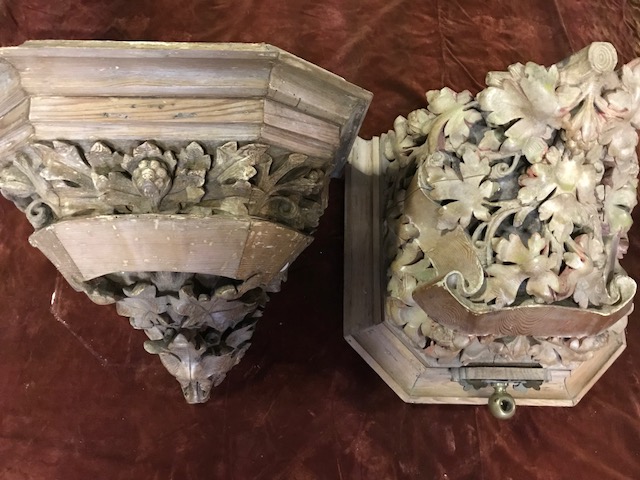 2 Gothic - style Pedestals