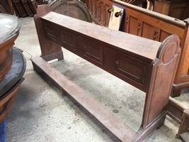 Inventory Of Small Chapel 2 Rows Of Oak Pews And Front Parts 2 Pews Available  en Oak wood, Belgium 20th century. ABOUT 1920