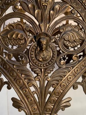 Chandeliers style Romanesque en Bronze, France 19th century