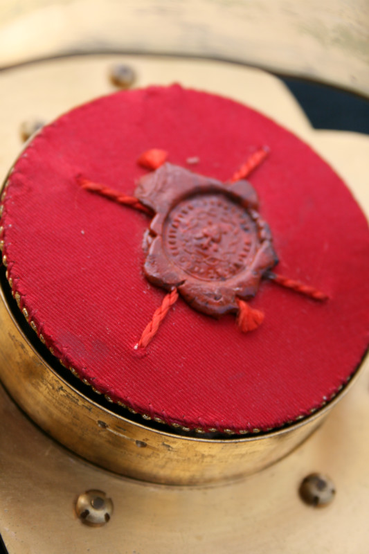 2  Two Separate Originally Sealed Devotion- (Kiss-) Reliquaries