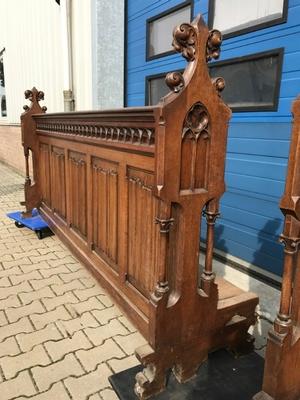 Pews  style Gothic - style en Oak wood, Dutch 19th century