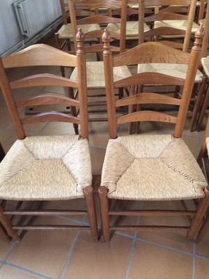 Church Chairs en Oak wood, Netherlands  20 th century