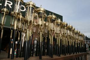 Procession - Lanterns en Brass / Glass, Belgium 19 th century