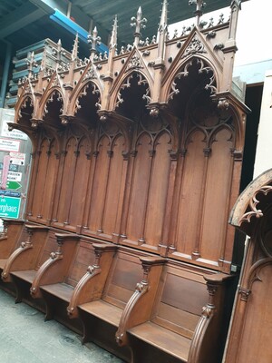 Choir Seats More And Better Pictures Soons ! style Gothic - style en Oak wood, Belgium  19 th century