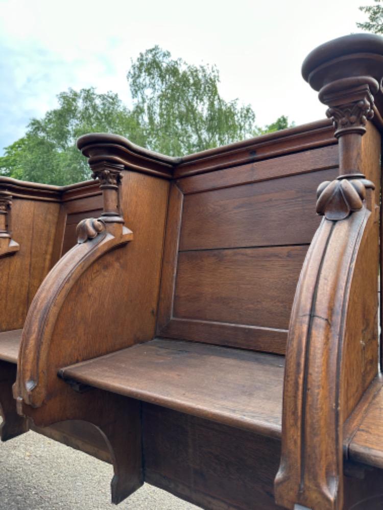 25 Seats Gothic - Style Choir Seats Total 14,45 Meters Lenght