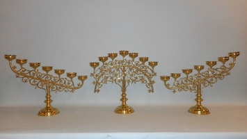 Candle Sticks Measures Candle Stick Middle 62  X 56 Cm en Brass / Gilt, Belgium 19th century