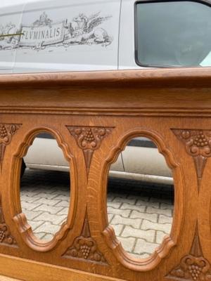 Communion Rails en Oak wood, Belgium 20th Century