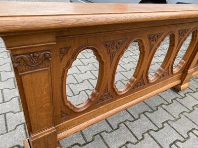 Communion Rails en Oak wood, Belgium 20th Century