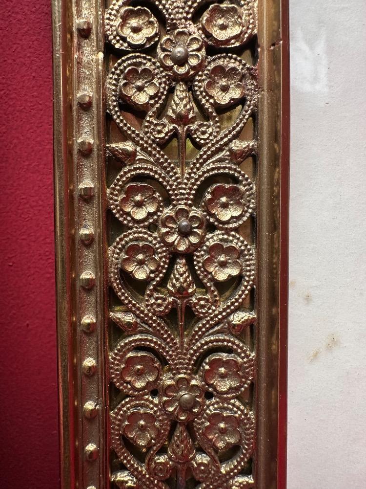 3  Exceptional Art Nouveau Set Canon Boards. Applications 4 Evangelists Measurements : 1 X 60 W X 50 H Cm. 2 X 33 W  X 42 H Cm.