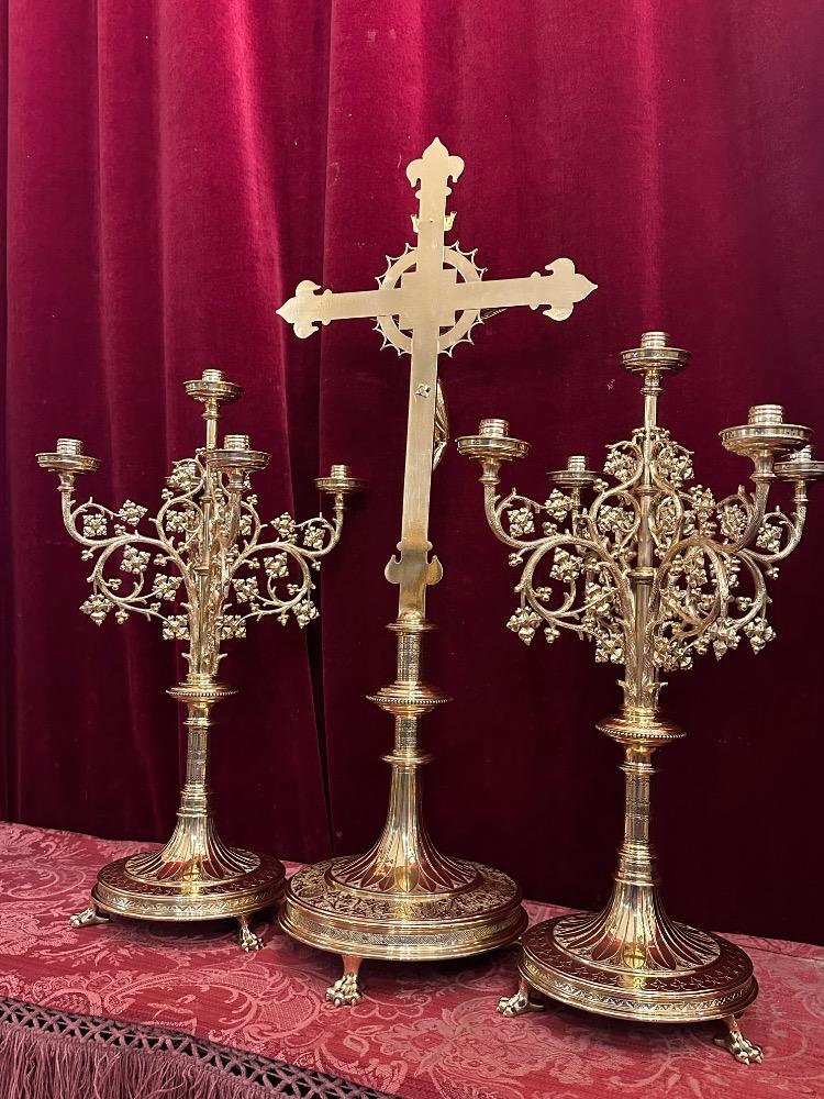 3 Gothic - Style Exceptional Altar - Set