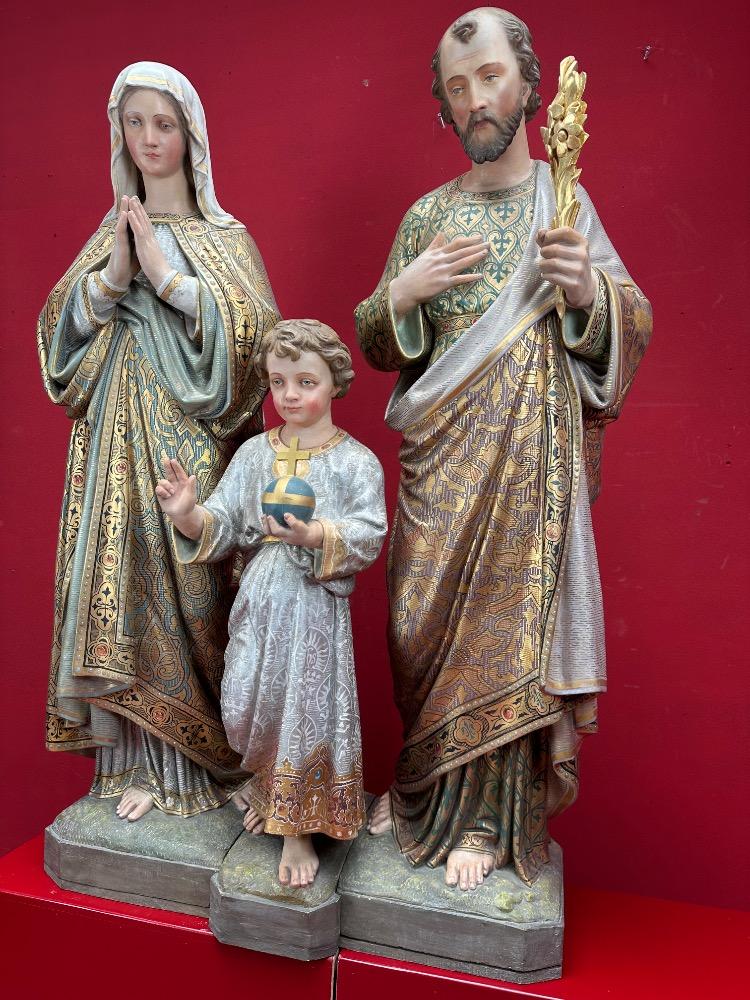 3 Gothic - Style Holy Family Statue