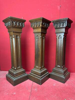 3 Gothic - Style Matching Pedestals