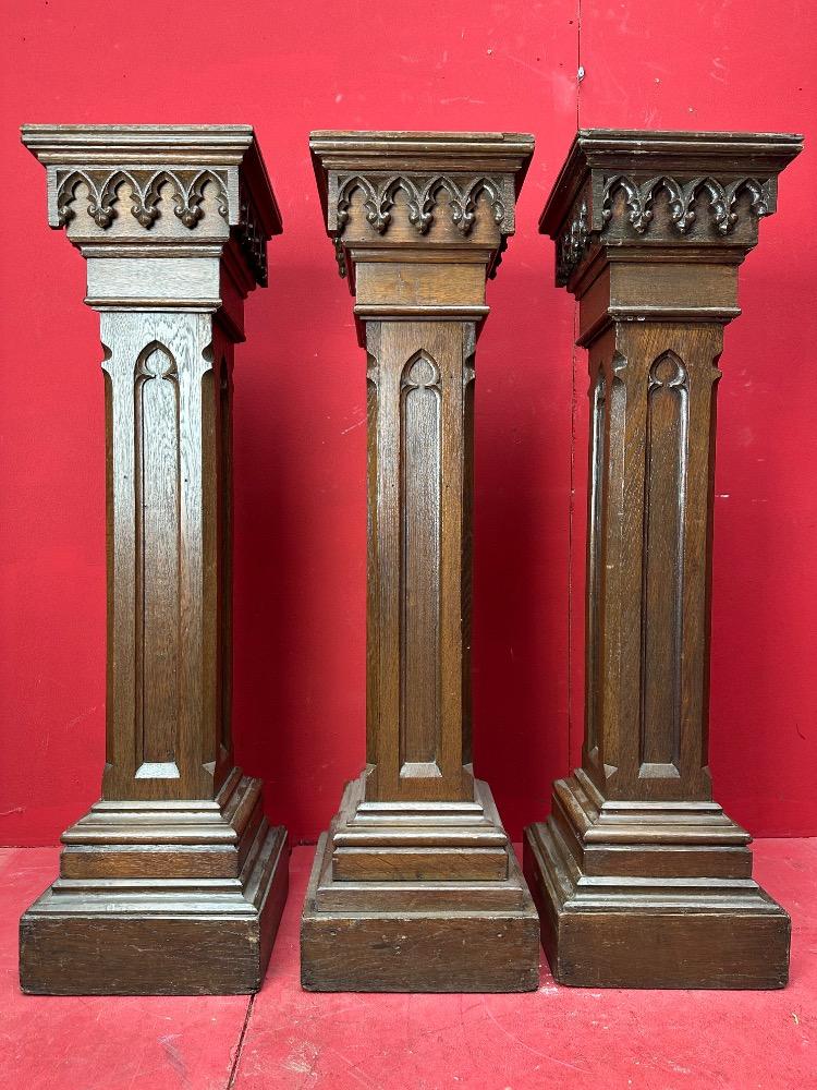 3 Gothic - Style Matching Pedestals