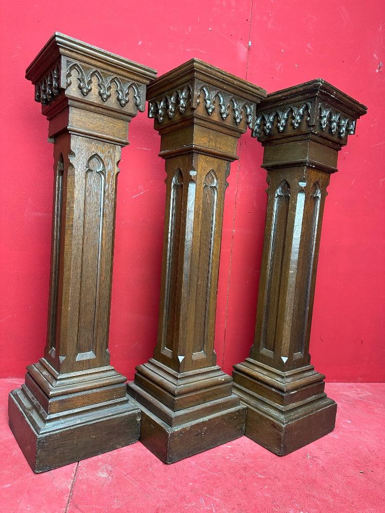 3 Gothic - Style Matching Pedestals