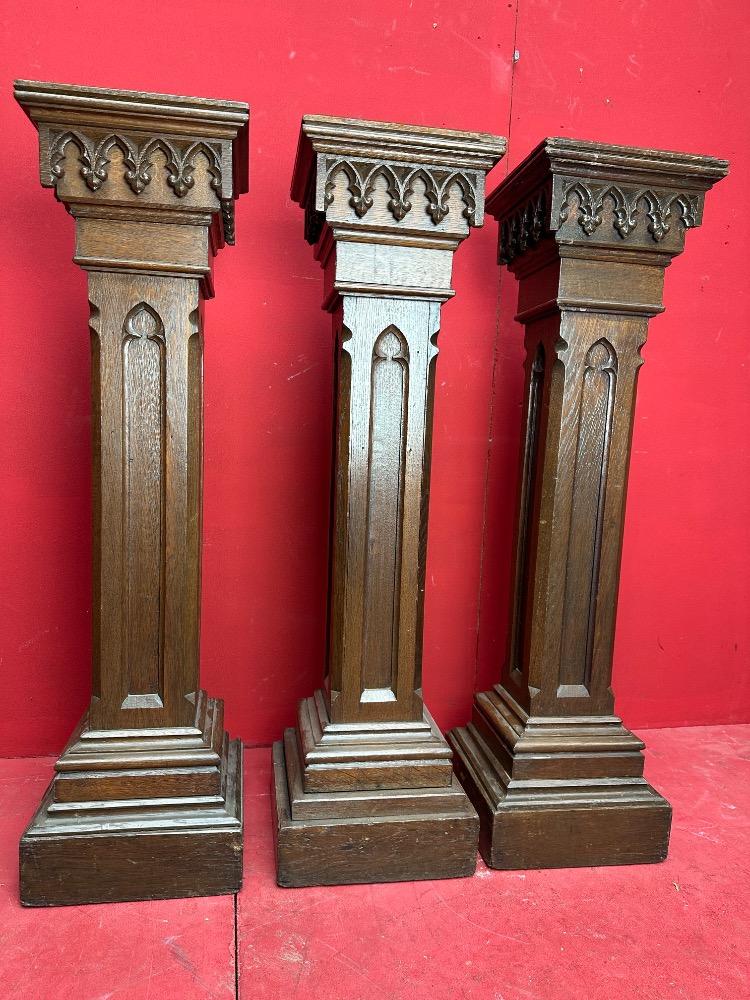 3 Gothic - Style Matching Pedestals