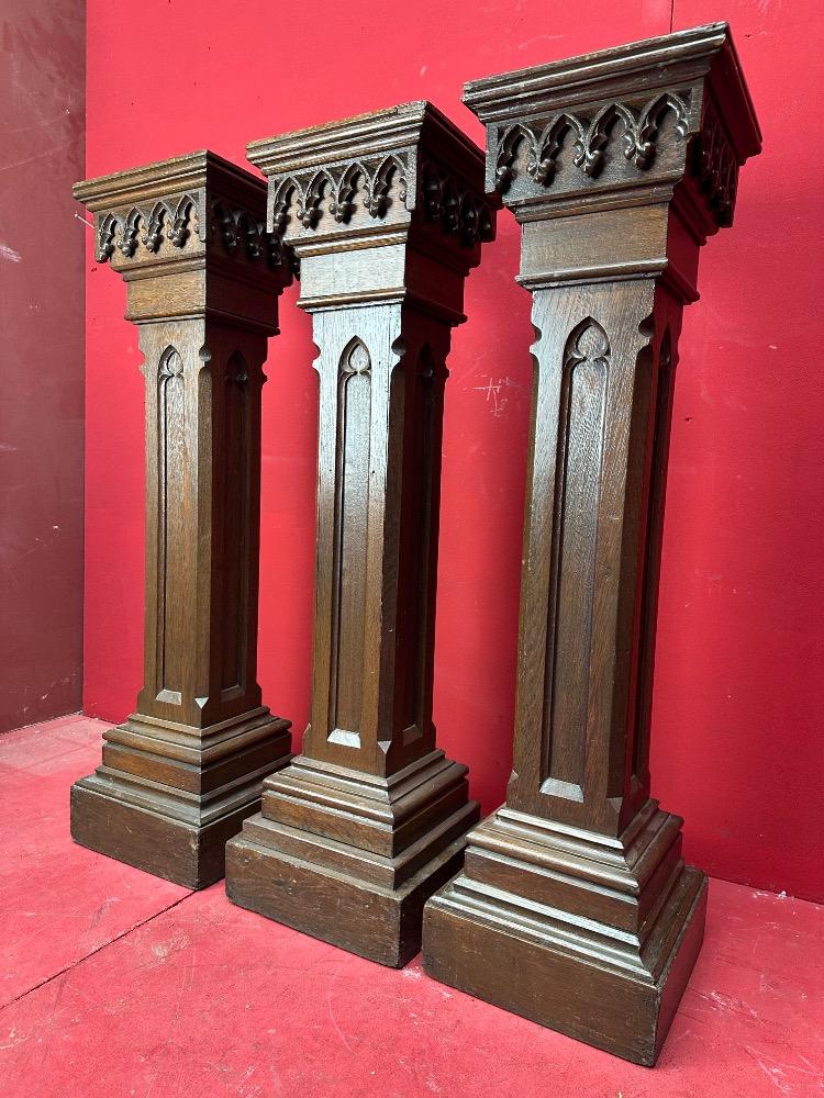 3 Gothic - Style Matching Pedestals