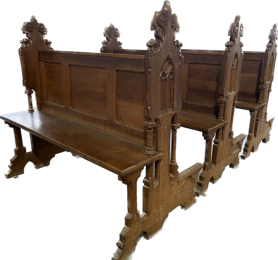 3 Gothic - Style Pews