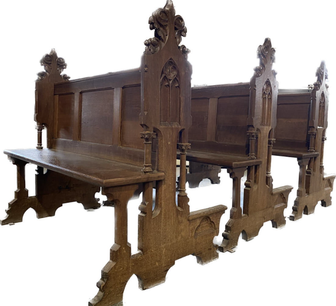 3 Gothic - Style Pews