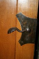 Hand Forget Iron Work Church Doors en Oak, Dutch 19th century