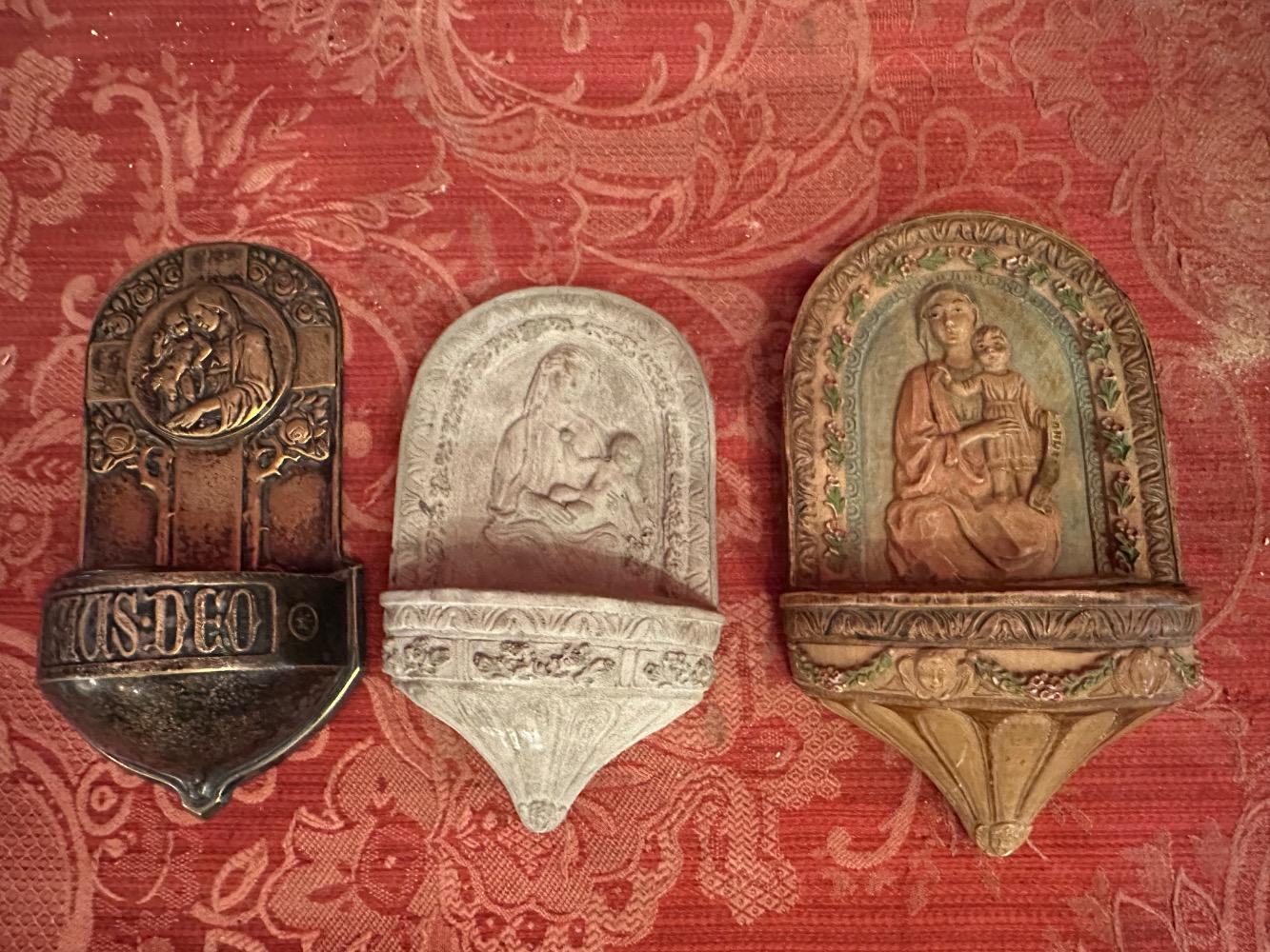 3  Holy Water Holders