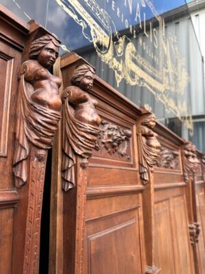 Panneling en Walnut wood , France 19 th century