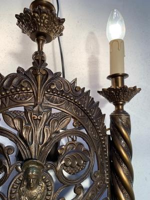 Matching Wall Chandeliers style Romanesque en Bronze, France 19th century