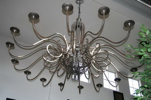 Very Large Matching Chandeliers en iron, Dutch 20th century / 1930