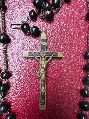 Multiple Lot Of Large Rozaries From Sisters  - Monastery Medallions & Applications style Classicistic en Bronze / Ebony, Netherlands 19 th century
