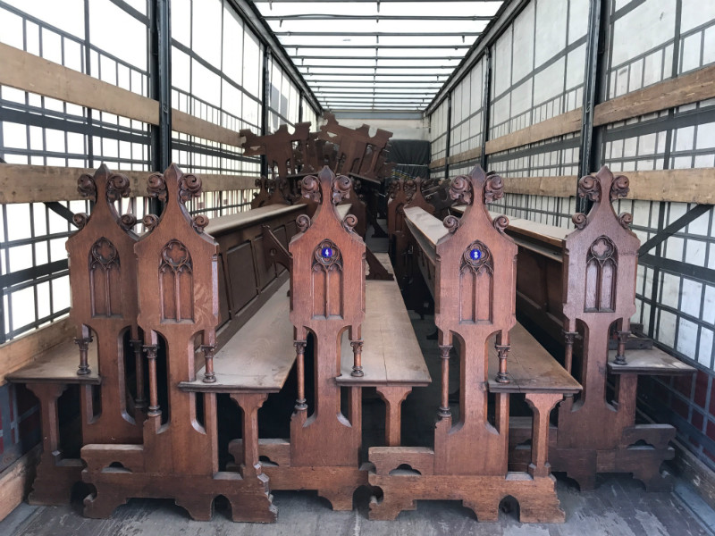 34 Gothic - style Loading 34 Pews Form Holy Heart Church Boxtel Netherlands September 2017