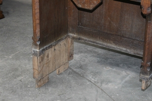 4x 5-Seats Oak Choir-Stalls en Oak wood, Belgium 19th century