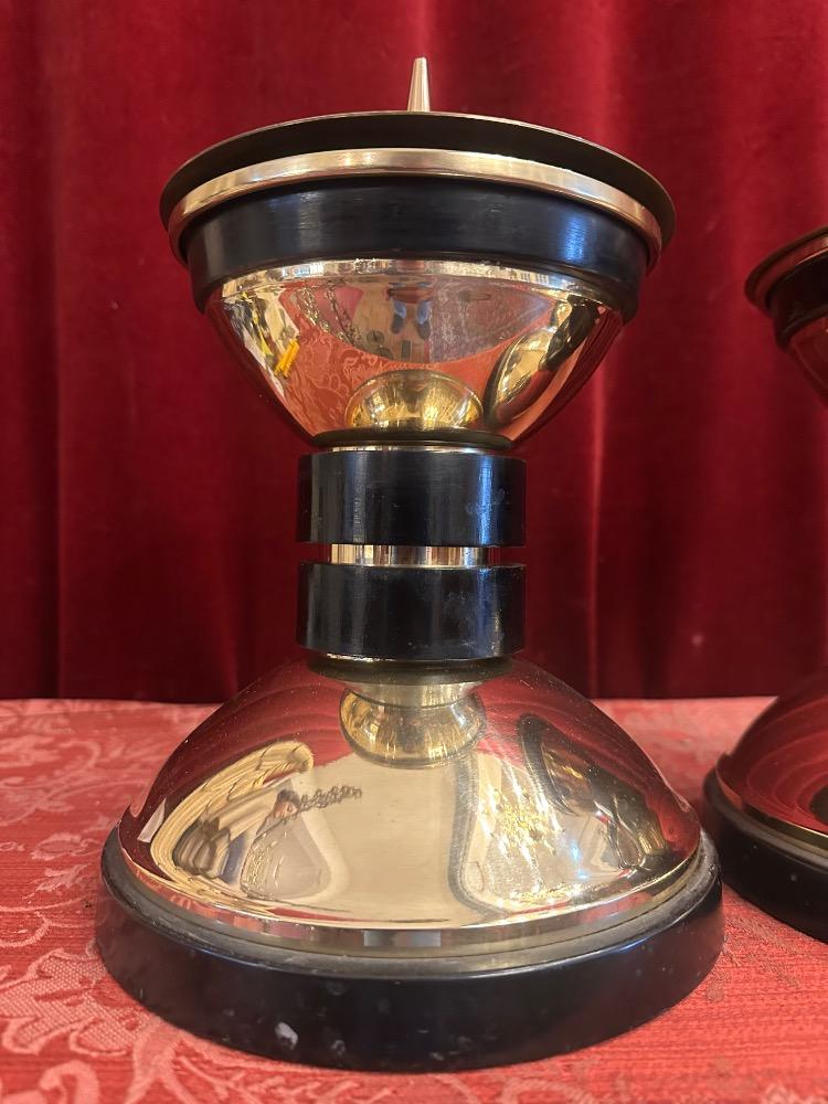 4 art - deco Matching Candle Holders Measures Without Pin